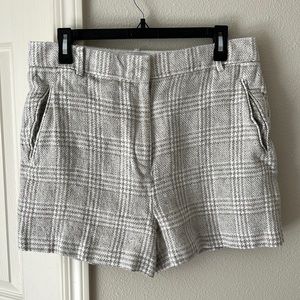 Reiss Lenin Plaid Cream Color Shorts - Size 14 US (Large)